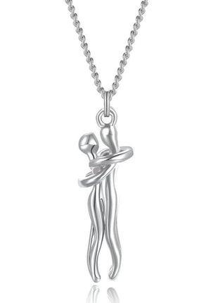 Couple Hug Pendant Necklace Jewelry Gift