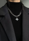 Double layer letter sweater chain