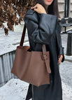 Premium Brown Calf Leather / Small Portable 28x12x20cm