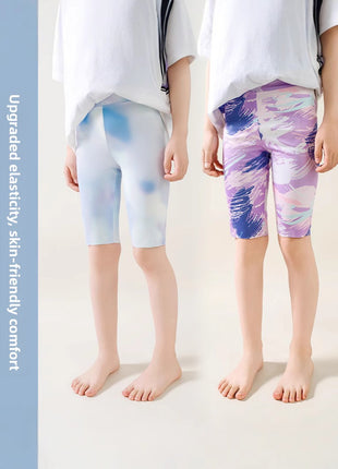 Girls' Ice Silk Yoga Leggings