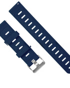 Flat, solid-color silicone watch strap