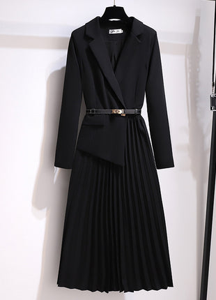 Suits with pleated dresses