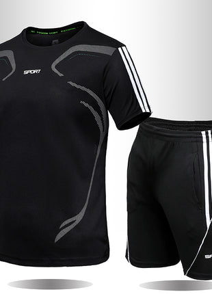 Men's Summer Sport Gym Fitness Suit Set