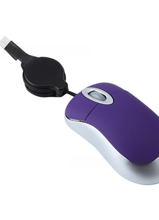 USB-C Wired Retractable Portable Mouse