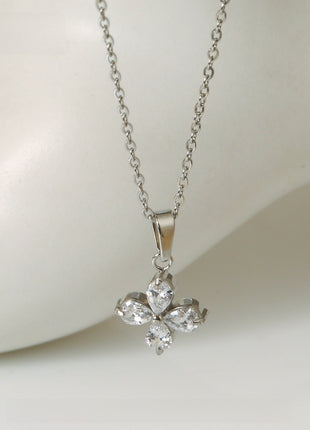 Butterfly Zircon Necklace Gold Plated Jewelry