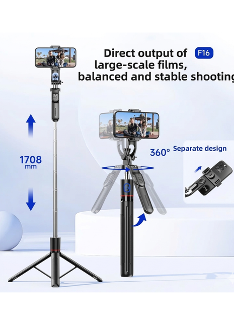 Retractable Bluetooth Selfie Stick Tripod with Anti-Shake
