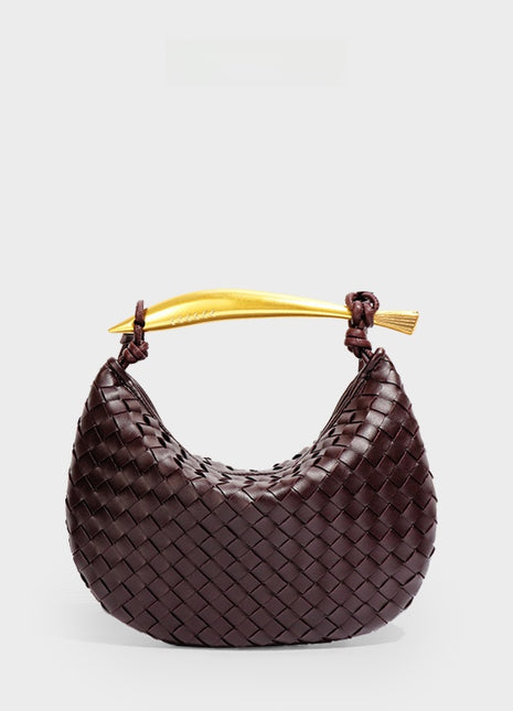 Woven Dumpling Shoulder Bag