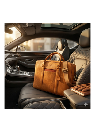 Vintage Leather Laptop Briefcase – Premium Business Messenger Bag for Modern Professionals