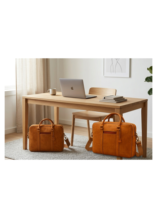 Vintage Leather Laptop Briefcase – Premium Business Messenger Bag for Modern Professionals