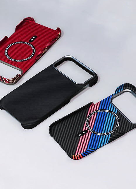 Ultra-Thin Magnetic Phone Case Carbon Fiber Pattern