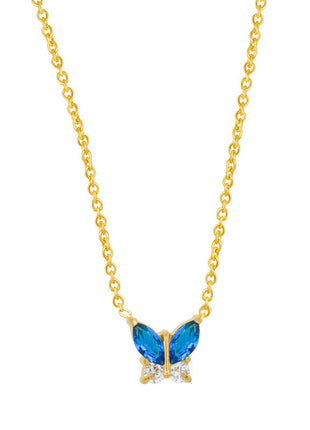 Butterfly Zircon Necklace Gold Plated Jewelry