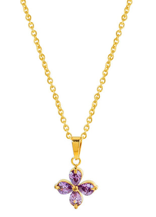 Butterfly Zircon Necklace Gold Plated Jewelry
