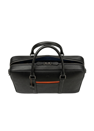 Premium Black Leather Laptop Briefcase for Modern Professionals