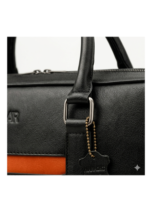 Premium Black Leather Laptop Briefcase for Modern Professionals