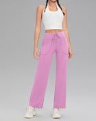 Double-sided brushed fitness pants with pockets for women