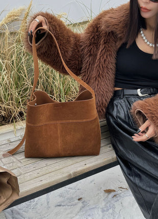 Nubuck Leather Tote Bag for Women