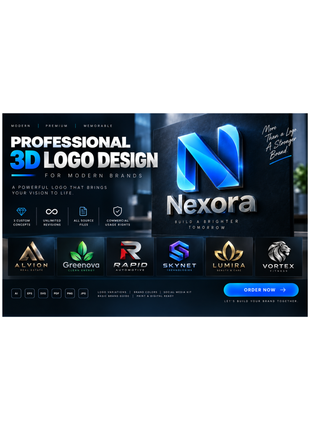 Professional 3D Logo Design for Modern Brands