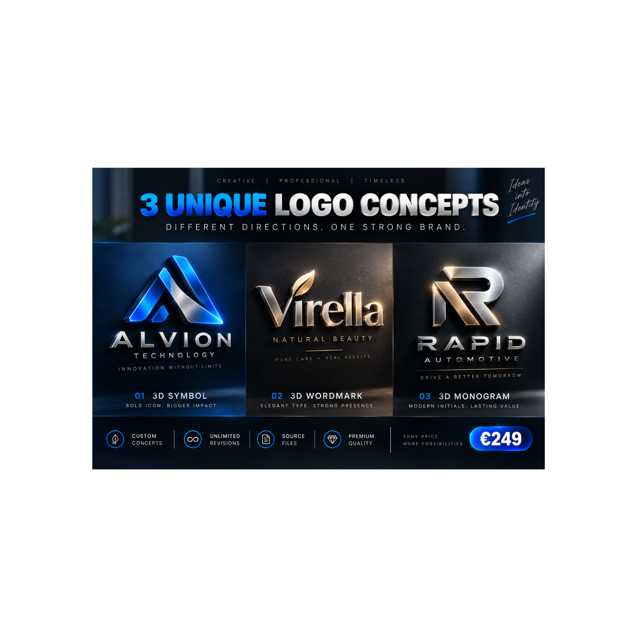 Professional 3D Logo Design For Modern Brands Arkhan de professional-3d-logo-design-for-modern-brands-arkhan-de