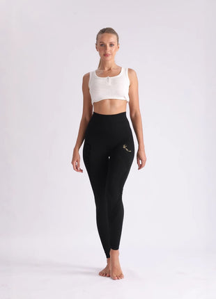 Womens High-Waisted Flocking Print Modal Leggings