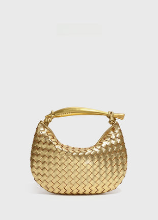 Woven Dumpling Shoulder Bag