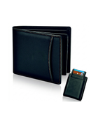 Luxury Schwarze Leder Geldbörse für Herren – Schlankes RFID-Design