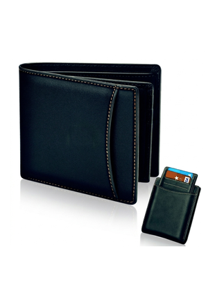 Luxury Schwarze Leder Geldbörse für Herren – Schlankes RFID-Design