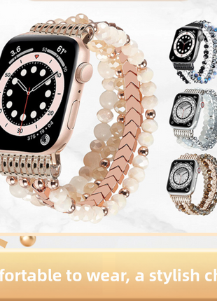 Apple Watch Jewelry Beaded Strap with Arrow Design