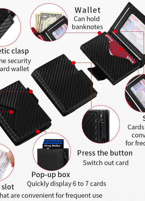 Magnetic ID Card Holder Wallet