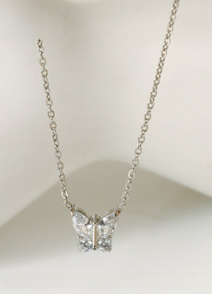 Butterfly Zircon Necklace Gold Plated Jewelry