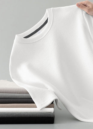 Mens Waffle Texture Short Sleeve T-Shirt