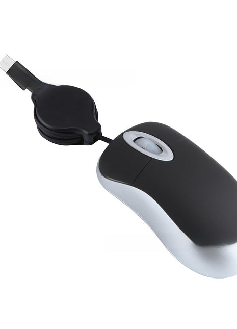 USB-C Wired Retractable Portable Mouse