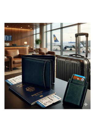 Luxury Schwarze Leder Geldbörse für Herren – Schlankes RFID-Design