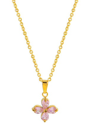 Butterfly Zircon Necklace Gold Plated Jewelry