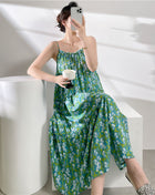 Cotton Satin Solid-color Slip Dress for Women