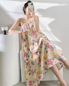 Cotton Satin Solid-color Slip Dress for Women