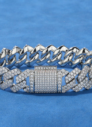 Hip-hop Diamond Cuban Chain Zircon Bracelet for Men