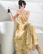 Cotton Satin Solid-color Slip Dress for Women