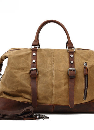 Classic Waxed Canvas Travel Shoulder Bag
