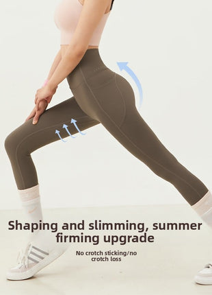 High Waist Yoga Pants with Pockets-Stretchy Quick-Dry Workout Leggings