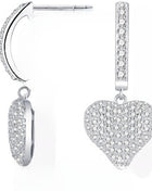 Heart-Shaped Moissanite Earrings Women's Jewelry