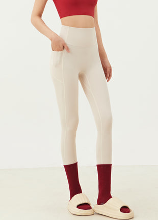 High Waist Yoga Pants with Pockets-Stretchy Quick-Dry Workout Leggings