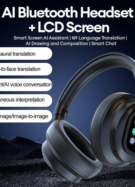 Smart AI Translation Headphones with Touch Screen