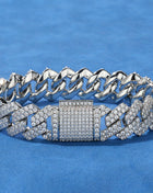 Hip-hop Diamond Cuban Chain Zircon Bracelet for Men