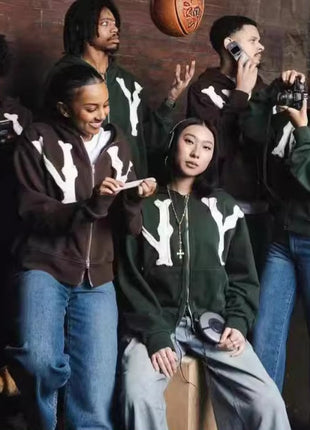 Men's and women's trendy hoodies and jackets