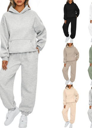 Autumn and winter casual hoodies, sportswear and long pants