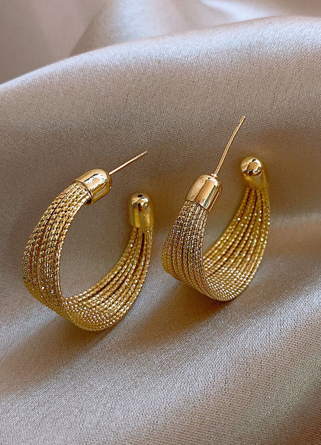 Brushed hoop earrings