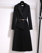 Suits with pleated dresses