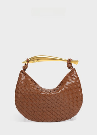 Woven Dumpling Shoulder Bag