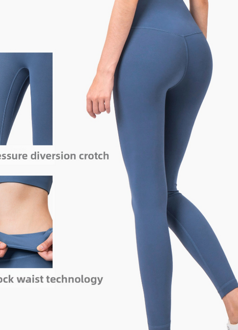 High Waist Naked Feel Yoga Pants for Women Anti-Curl Fitness Tights