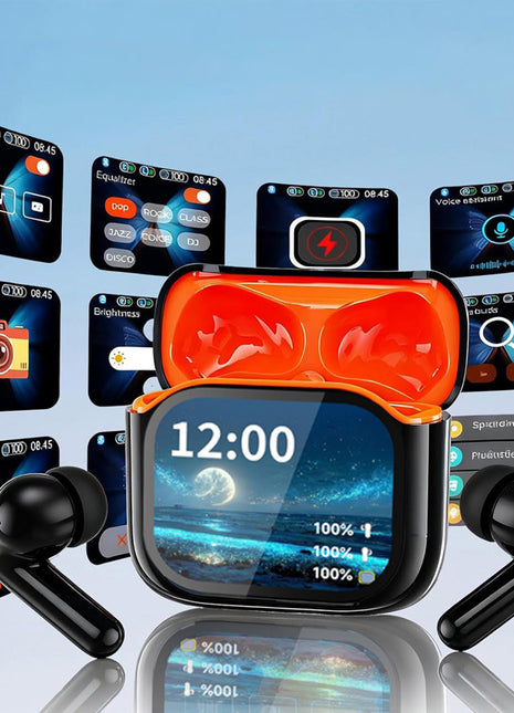 LED Touch Screen Bluetooth Headset with ANC ENC and AI Translation